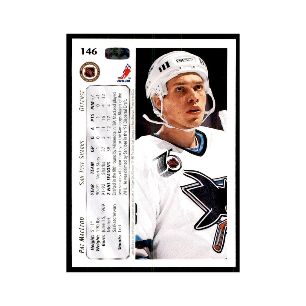 1992 Upper Deck Pat MacLeod Hockey Cards #146