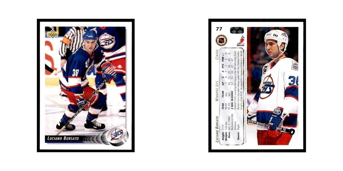 1992 Upper Deck Luciano Borsato Hockey Cards #77