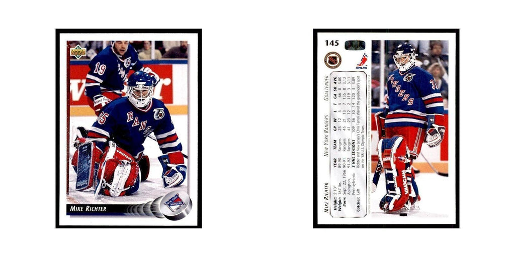 1992 Upper Deck Mike Richter Hockey Cards #145