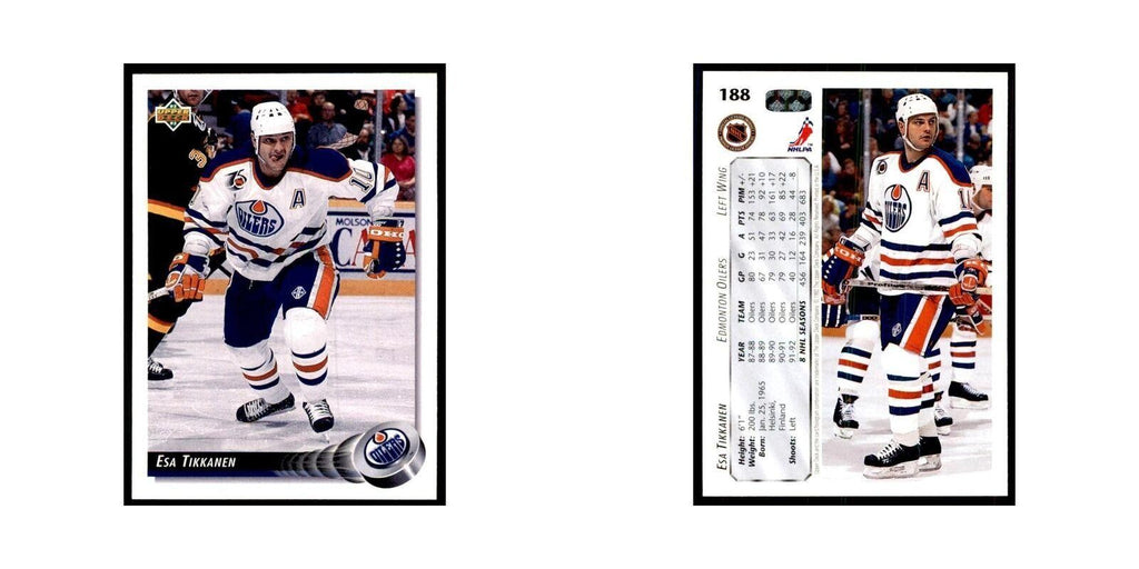 1992 Upper Deck Esa Tikkanen Hockey Cards #188