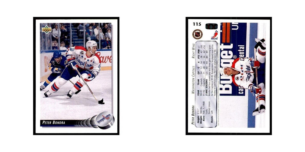 1992 Upper Deck Peter Bondra Hockey Cards #115