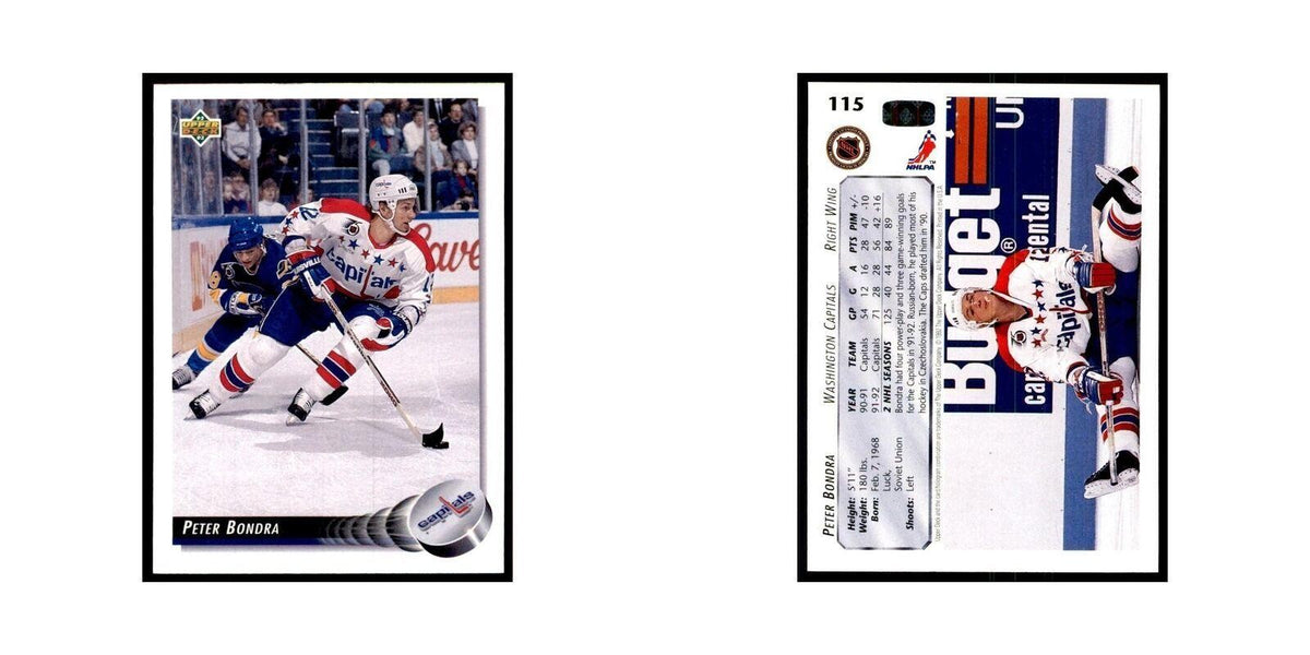 1992 Upper Deck Peter Bondra Hockey Cards #115