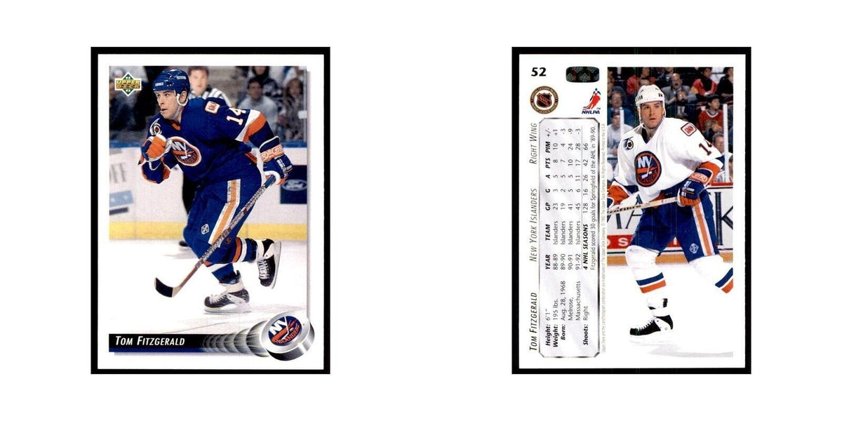 1992 Upper Deck Tom Fitzgerald Hockey Cards #52