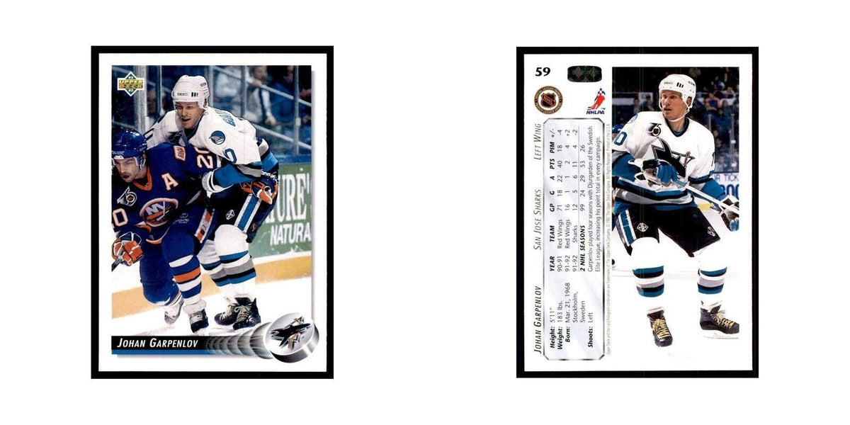 1992 Upper Deck Johan Garpenlov Hockey Cards #59