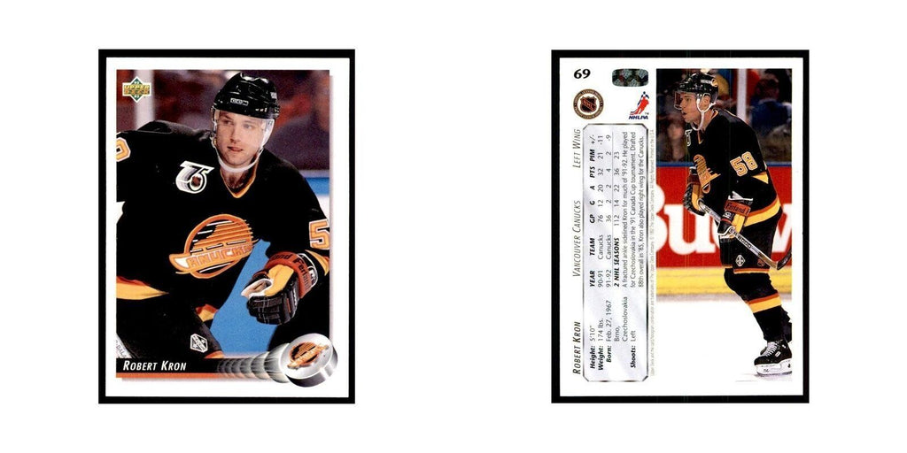 1992 Upper Deck Robert Kron Hockey Cards #69