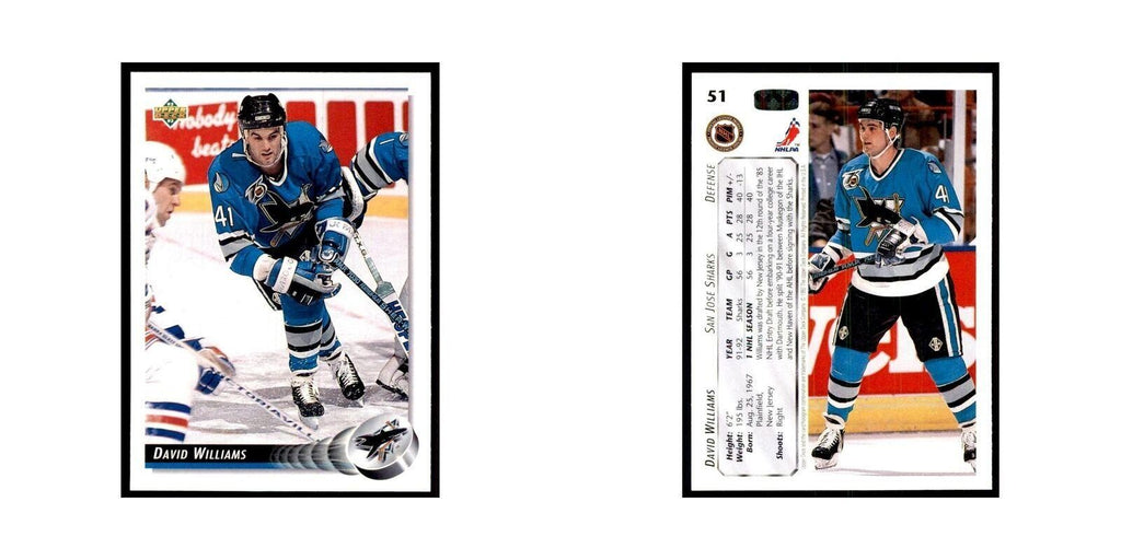 1992 Upper Deck David Williams Hockey Cards #51