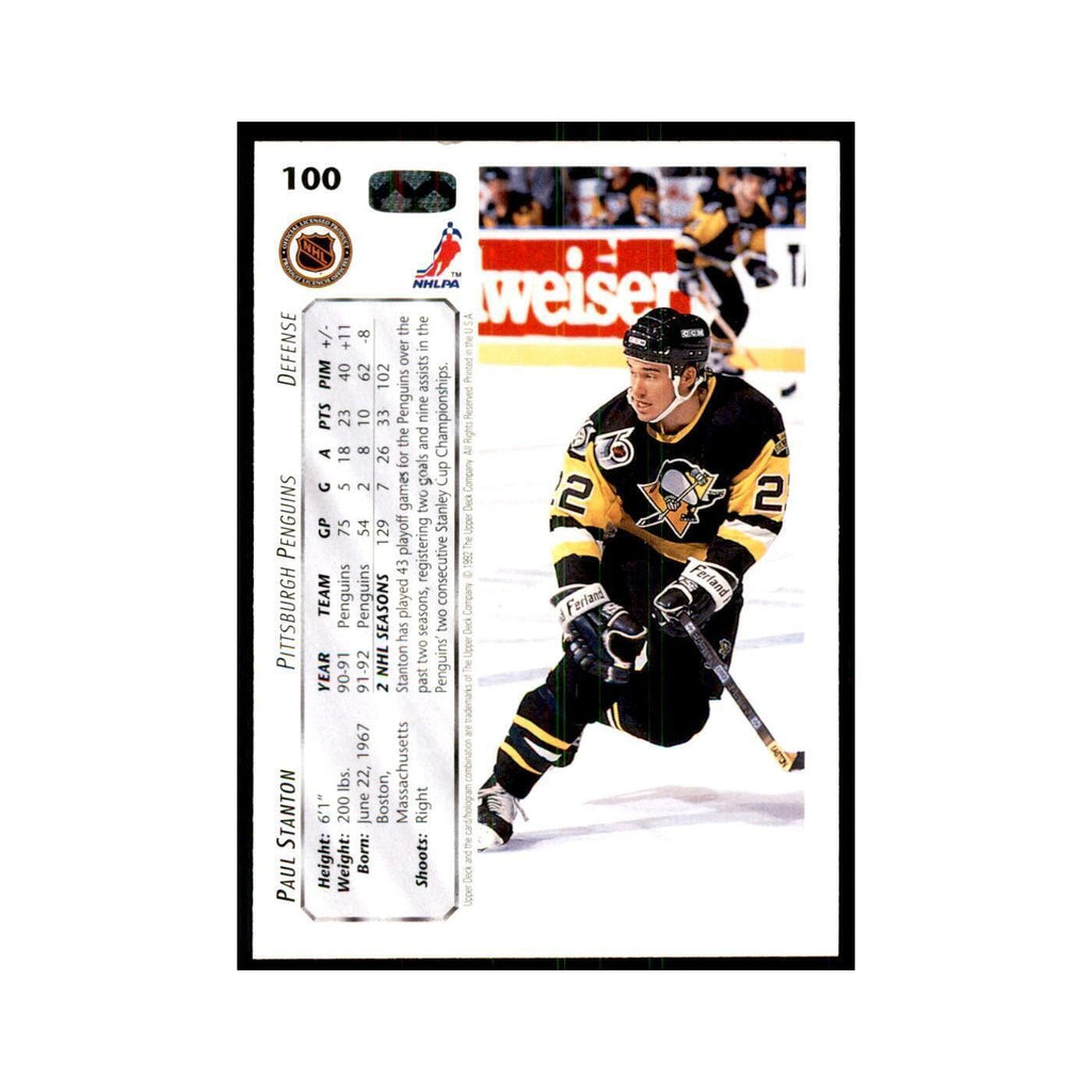 1992 Upper Deck Paul Stanton Hockey Cards #100