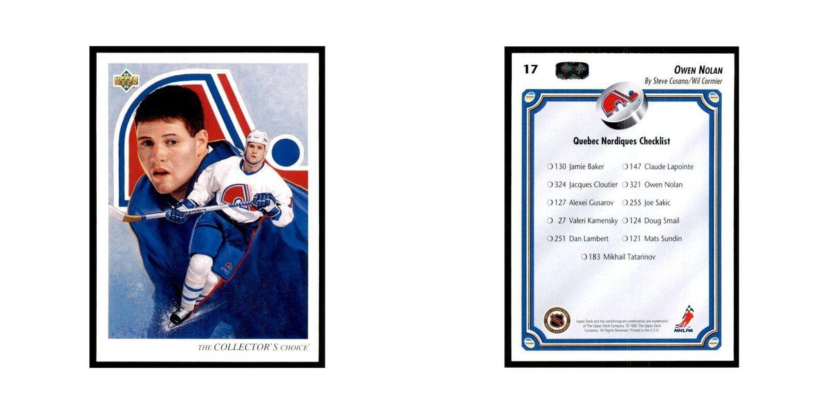 1992 Upper Deck Owen Nolan Hockey Cards #17