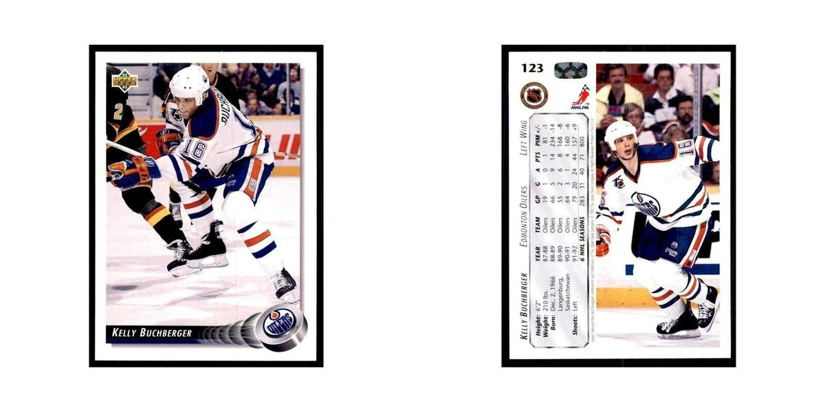 1992 Upper Deck Kelly Buchberger Hockey Cards #123