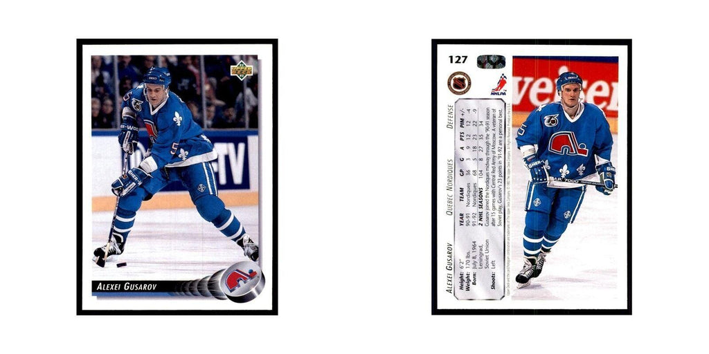 1992 Upper Deck Alexei Gusarov Hockey Cards #127