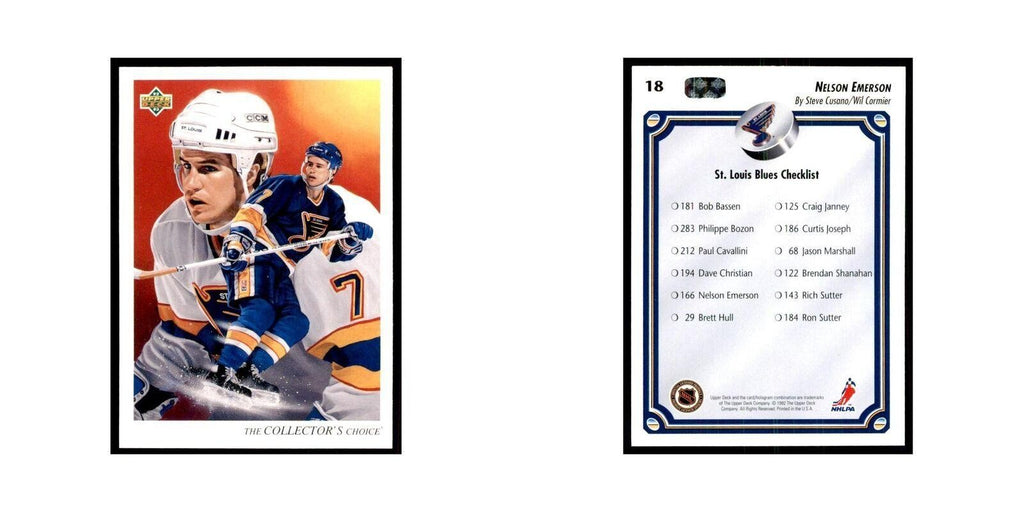 1992 Upper Deck Nelson Emerson Hockey Cards #18