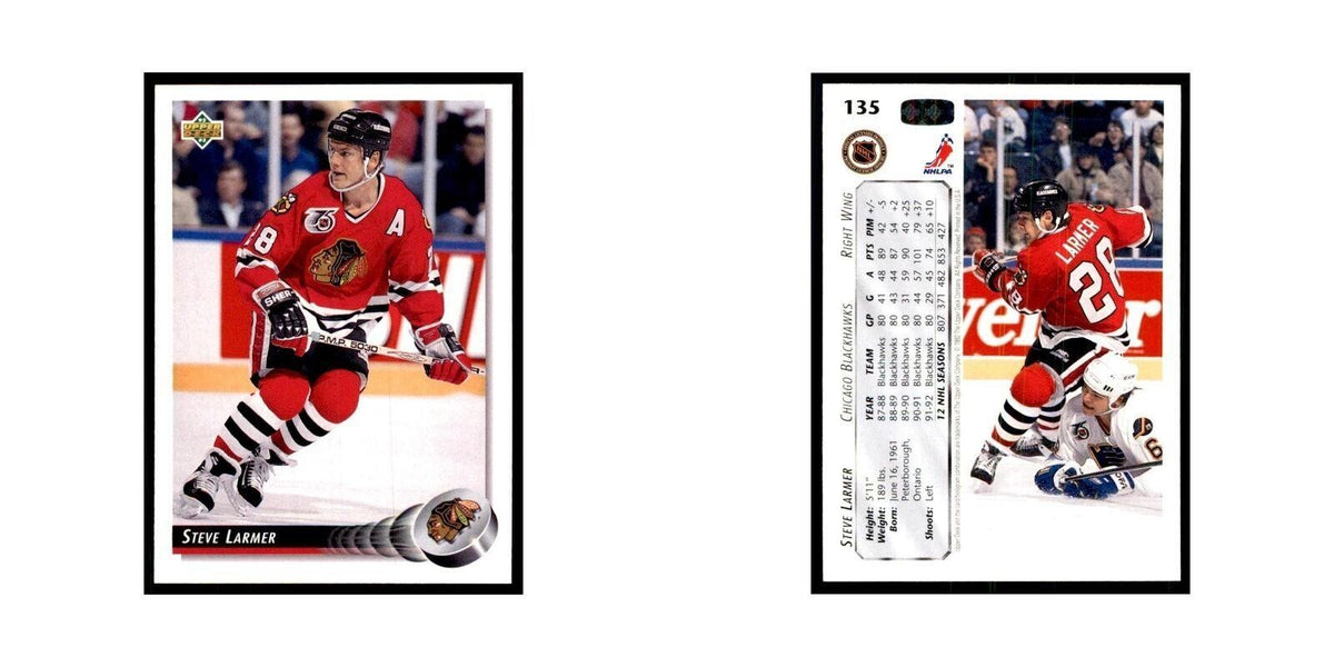 1992 Upper Deck Steve Larmer Hockey Cards #135