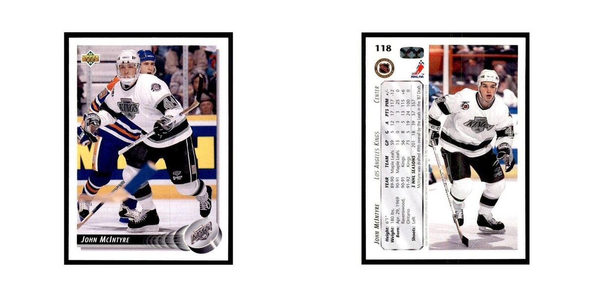 1992 Upper Deck John McIntyre Hockey Cards #118