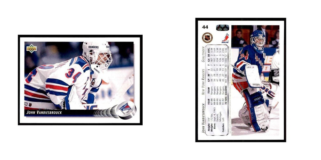1992 Upper Deck John Vanbiesbrouck Hockey Cards #44