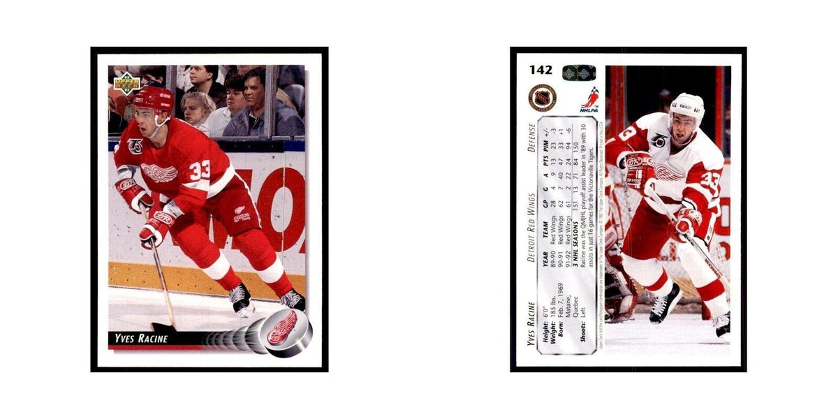 1992 Upper Deck Yves Racine Hockey Cards #142