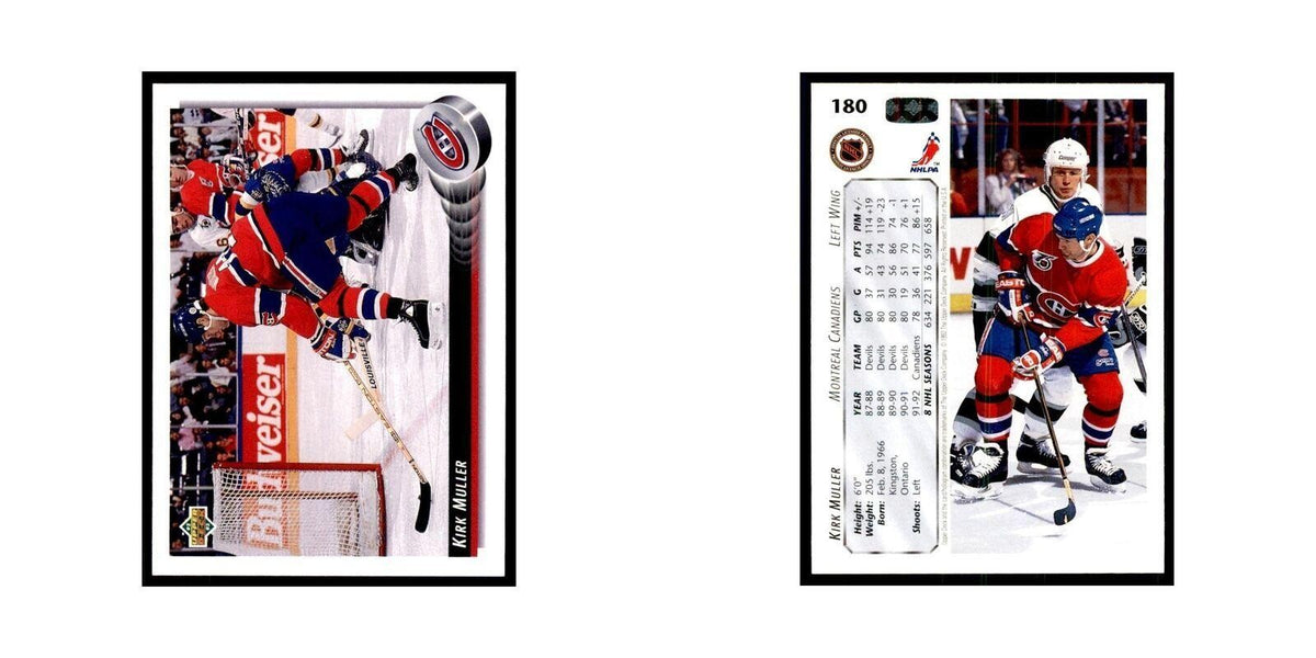 1992 Upper Deck Kirk Muller Hockey Cards #180