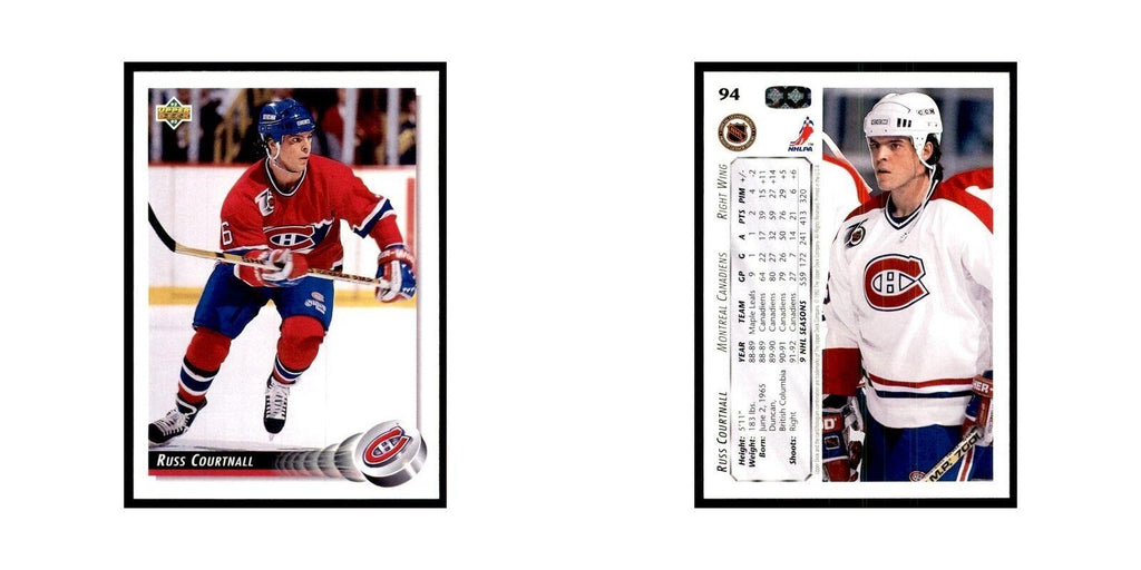 1992 Upper Deck Russ Courtnall Hockey Cards #94