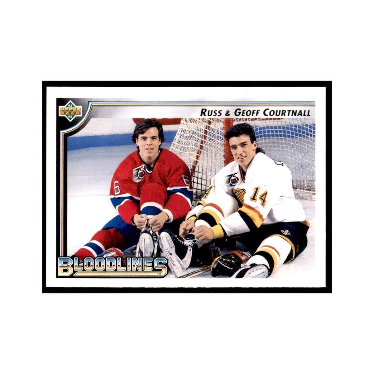 1992 Upper Deck Russ Courtnall/Geoff Courtnall Hockey Cards #39