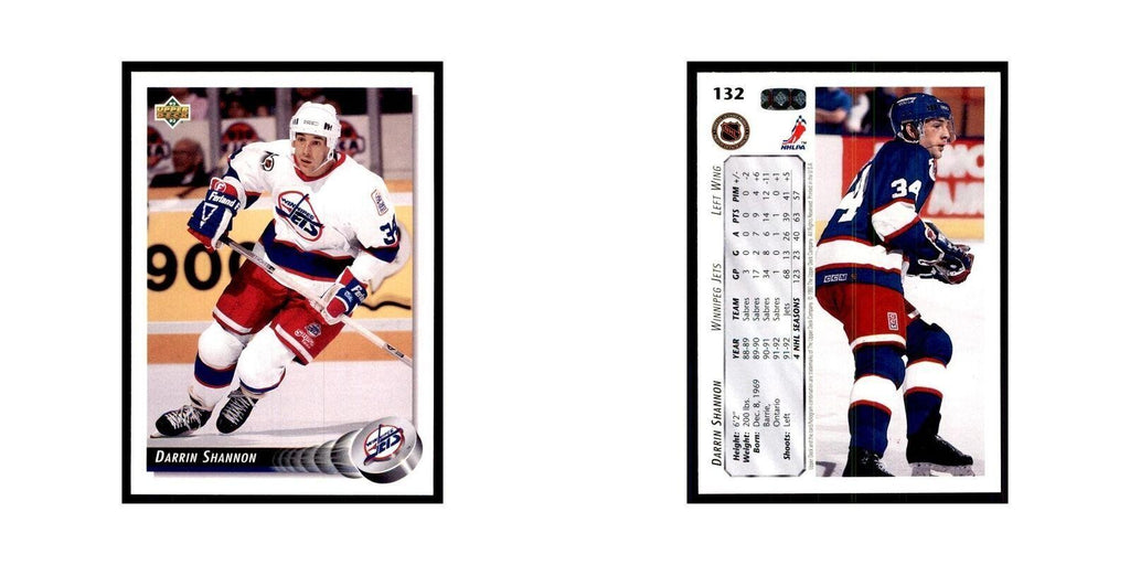 1992 Upper Deck Darrin Shannon Hockey Cards #132