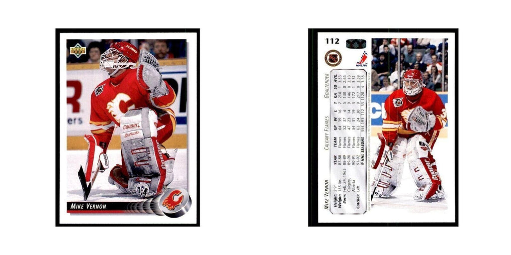 1992 Upper Deck Mike Vernon Hockey Cards #112