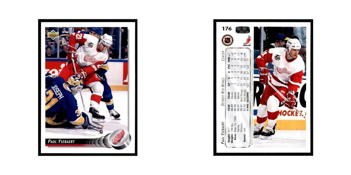 1992 Upper Deck Paul Ysebaert Hockey Cards #176