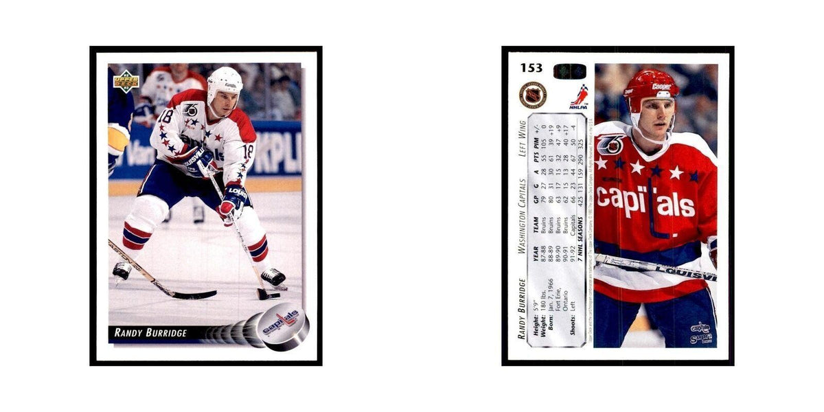 1992 Upper Deck Randy Burridge Hockey Cards #153