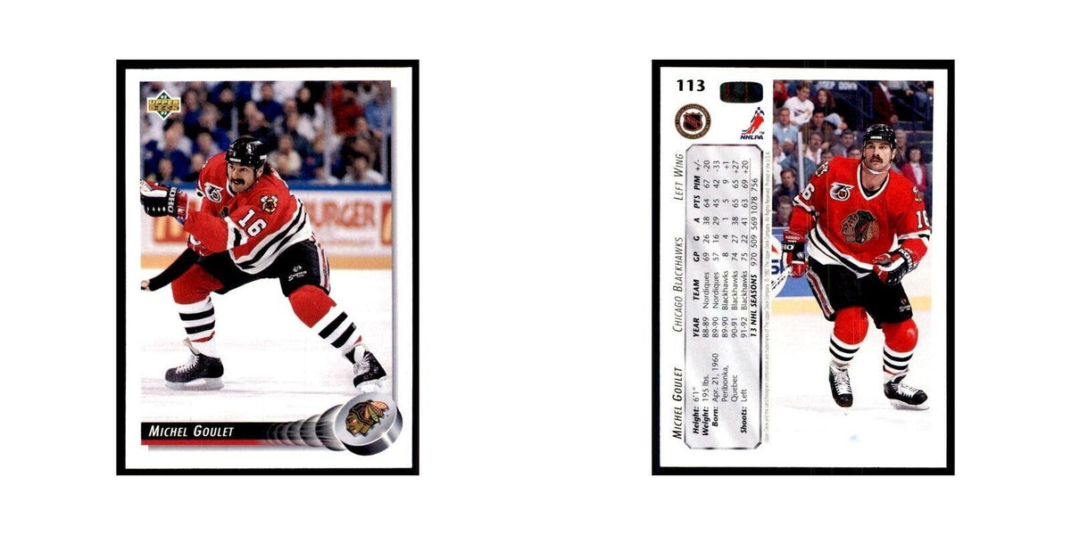 1992 Upper Deck Michel Goulet Hockey Cards #113
