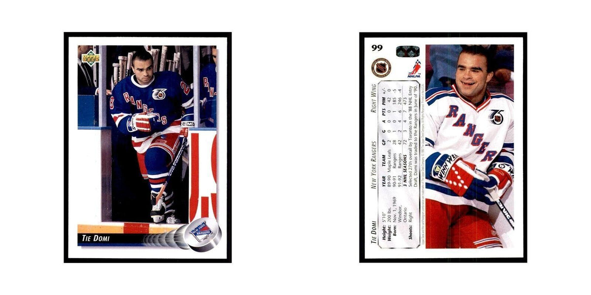 1992 Upper Deck Tie Domi Hockey Cards #99