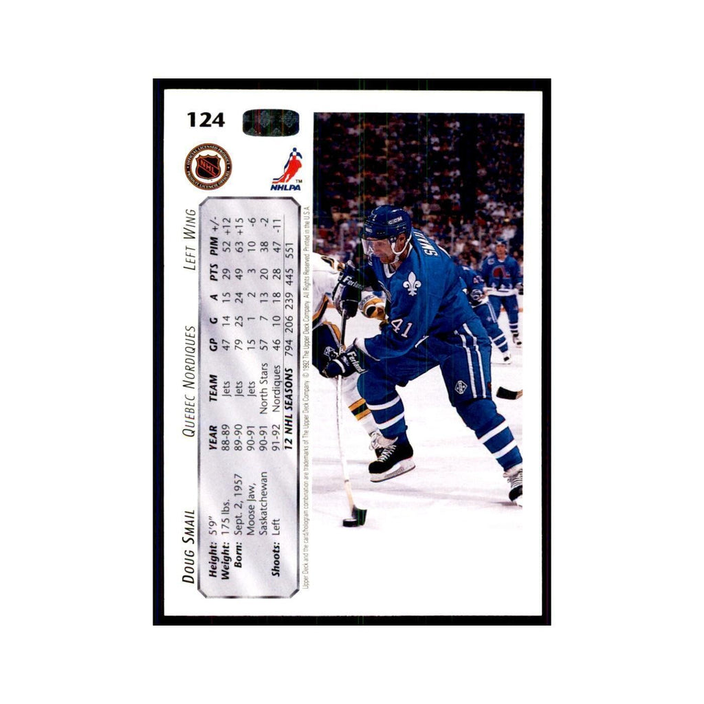 1992 Upper Deck Doug Smail Hockey Cards #124