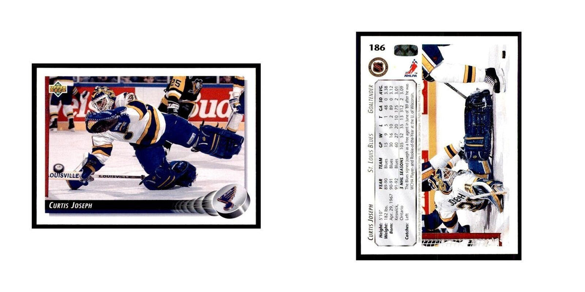 1992 Upper Deck Curtis Joseph Hockey Cards #186