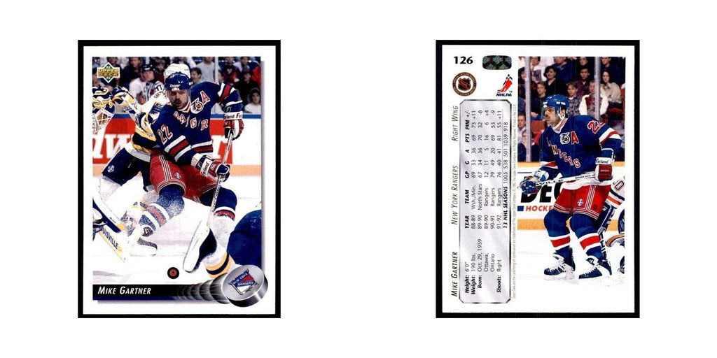 1992 Upper Deck Mike Gartner Hockey Cards #126