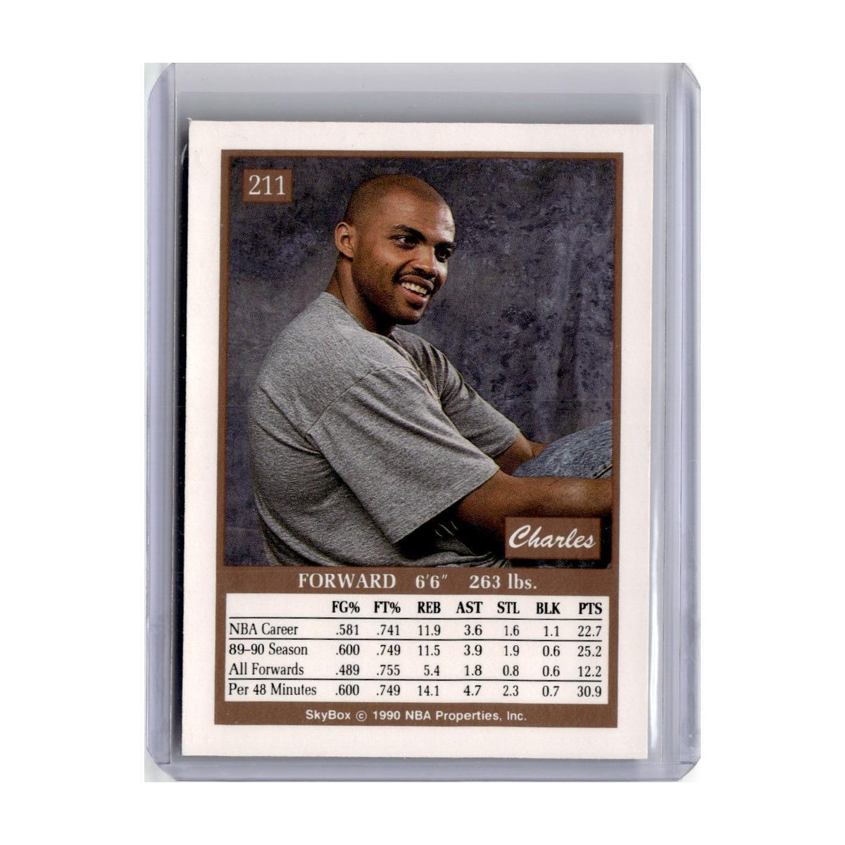 1990 SkyBox Charles Barkley 76ers #211