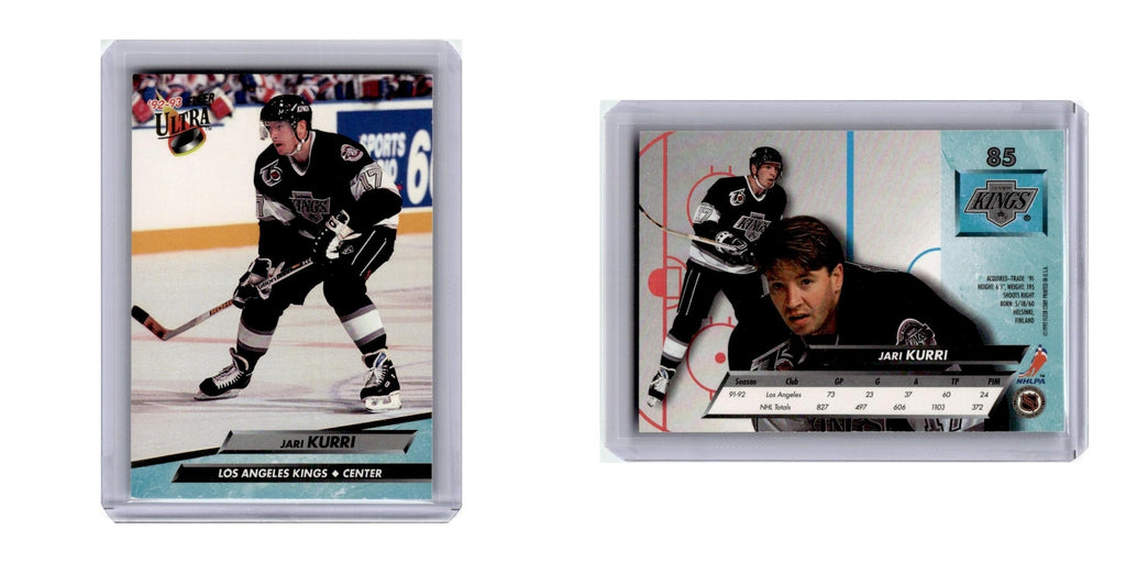 1992 Fleer Ultra Hockey Card Jari Kurri Los Angeles Kings #85