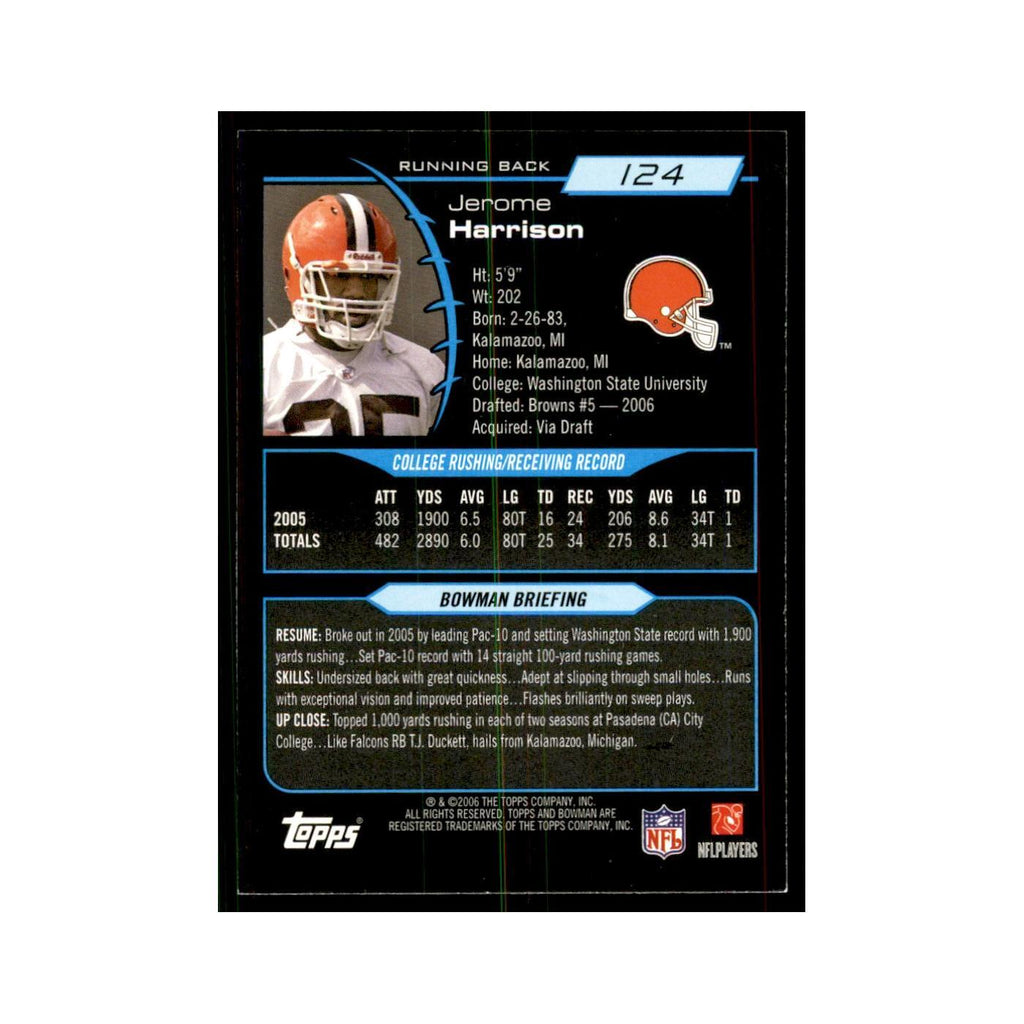 2006 Bowman Jerome Harrison RC Browns #124