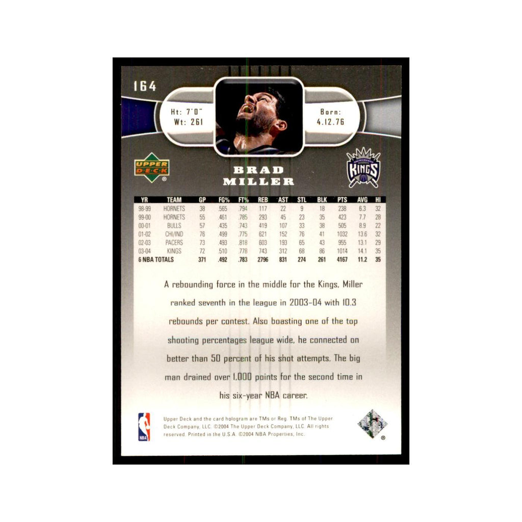 2004 Upper Deck Brad Miller Kings #164