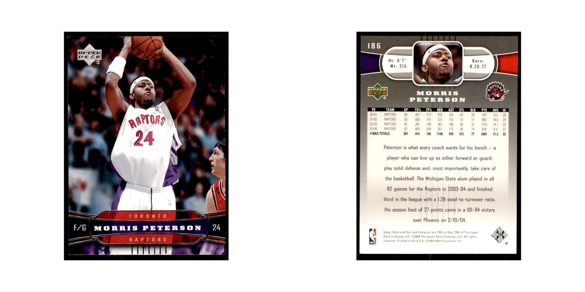 2004 Upper Deck Morris Peterson Raptors #186