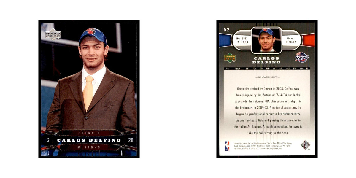 2004 Upper Deck Carlos Delfino Pistons #52