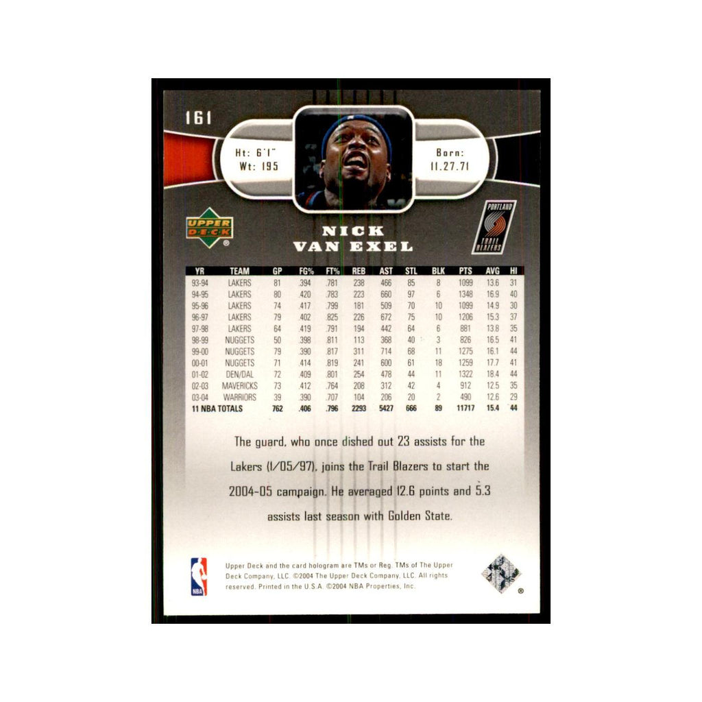 2004 Upper Deck Nick Van Exel Blazers #161