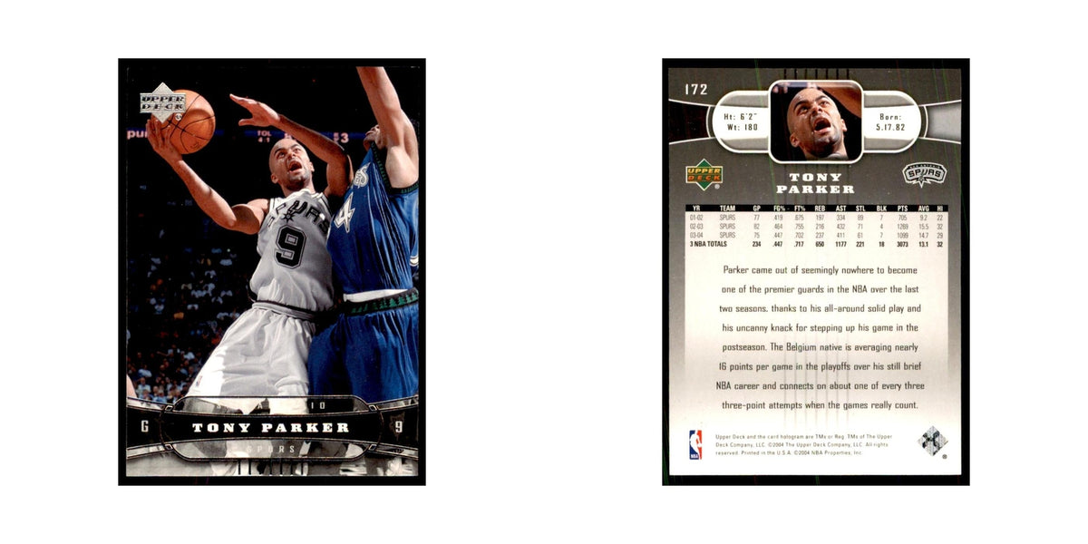 2004 Upper Deck Tony Parker Spurs #172