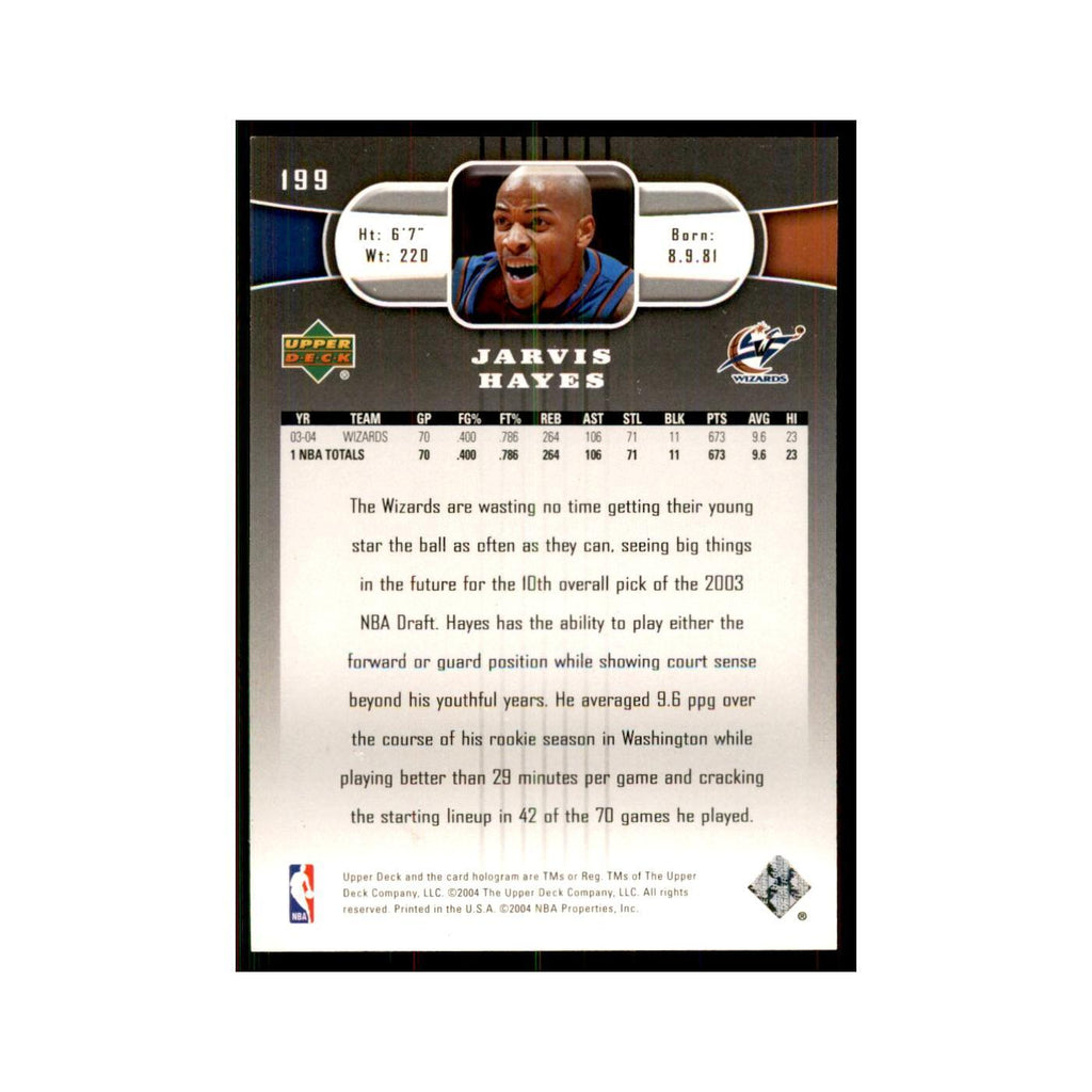 2004 Upper Deck Jarvis Hayes Wizards #199