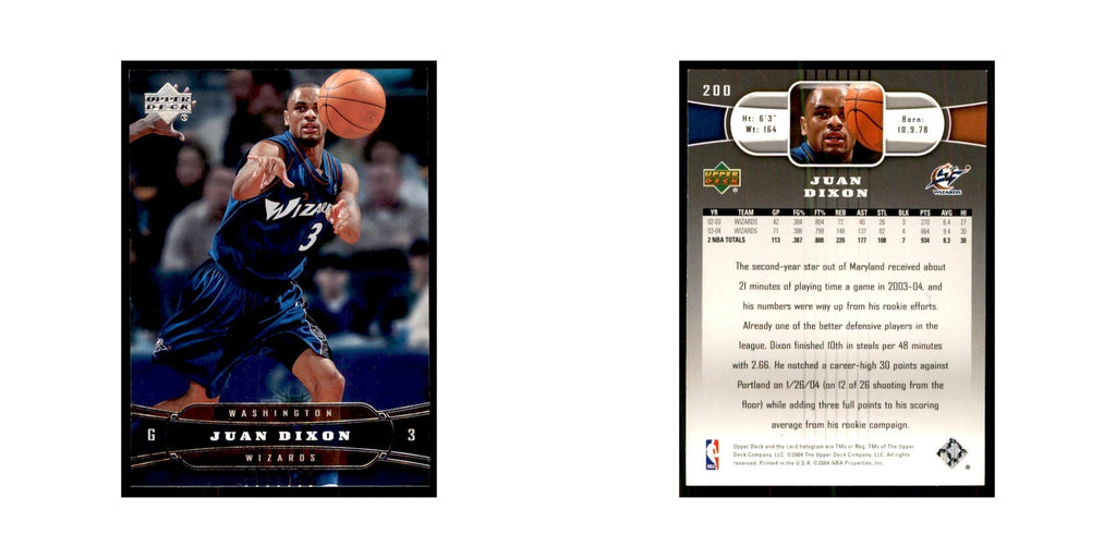 2004 Upper Deck Juan Dixon Wizards #200