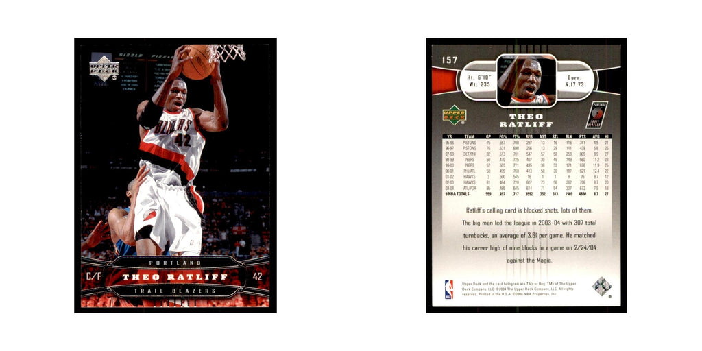 2004 Upper Deck Theo Ratliff Blazers #157
