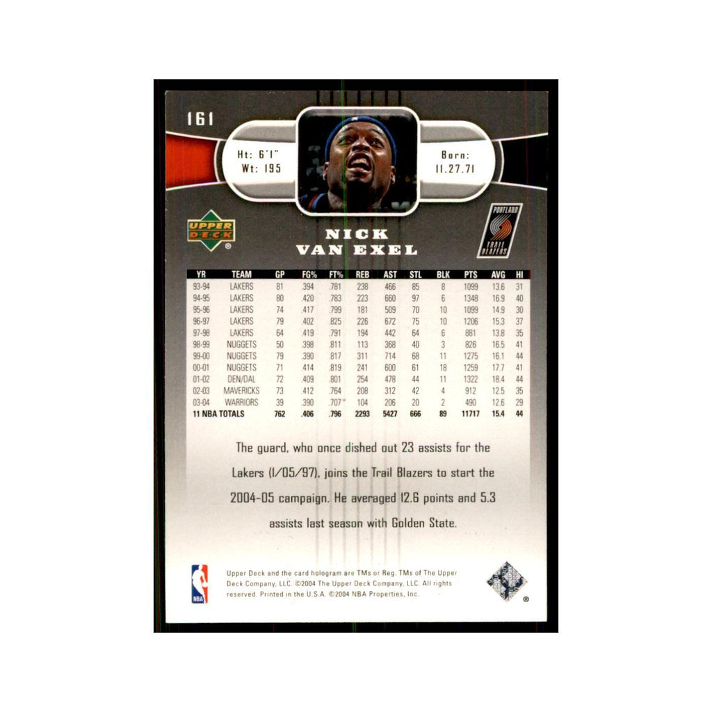 2004 Upper Deck Nick Van Exel Blazers #161
