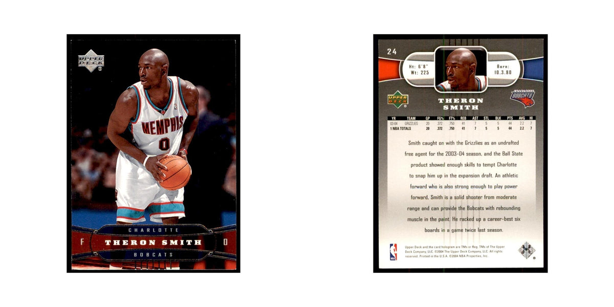 2004 Upper Deck Theron Smith Charlotte Bobcats #24