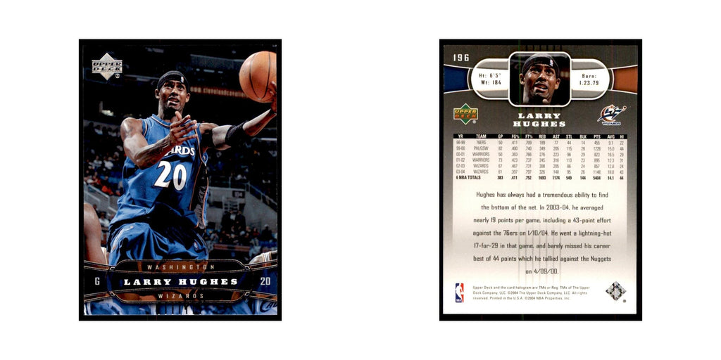 2004 Upper Deck Larry Hughes Wizards #196