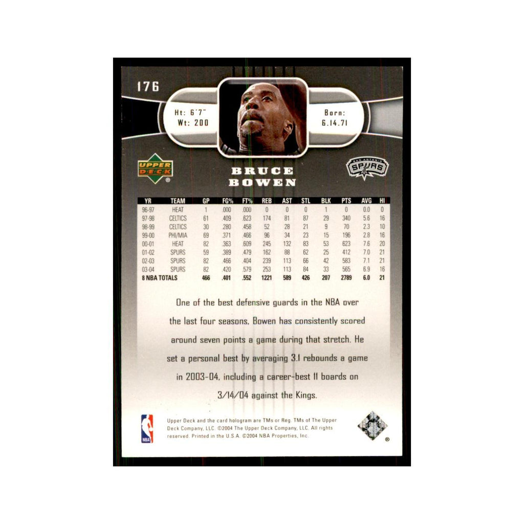 2004 Upper Deck Bruce Bowen Spurs #176
