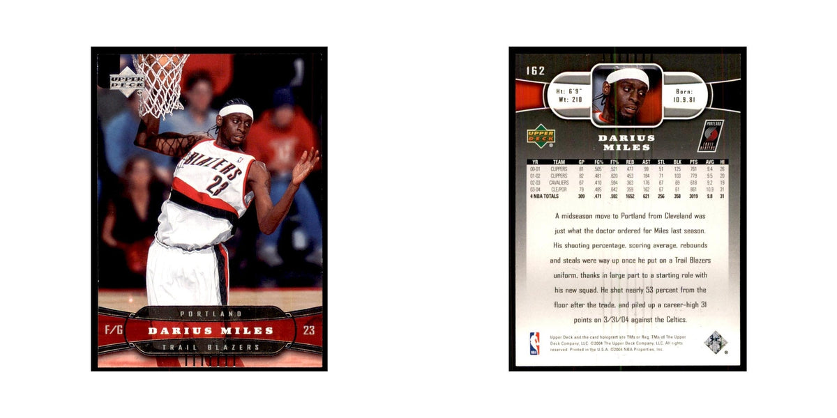 2004 Upper Deck Darius Miles Blazers #162