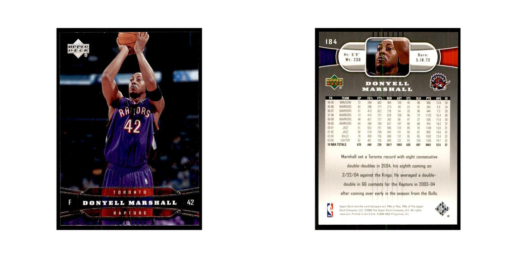 2004 Upper Deck Donyell Marshall Raptors #184