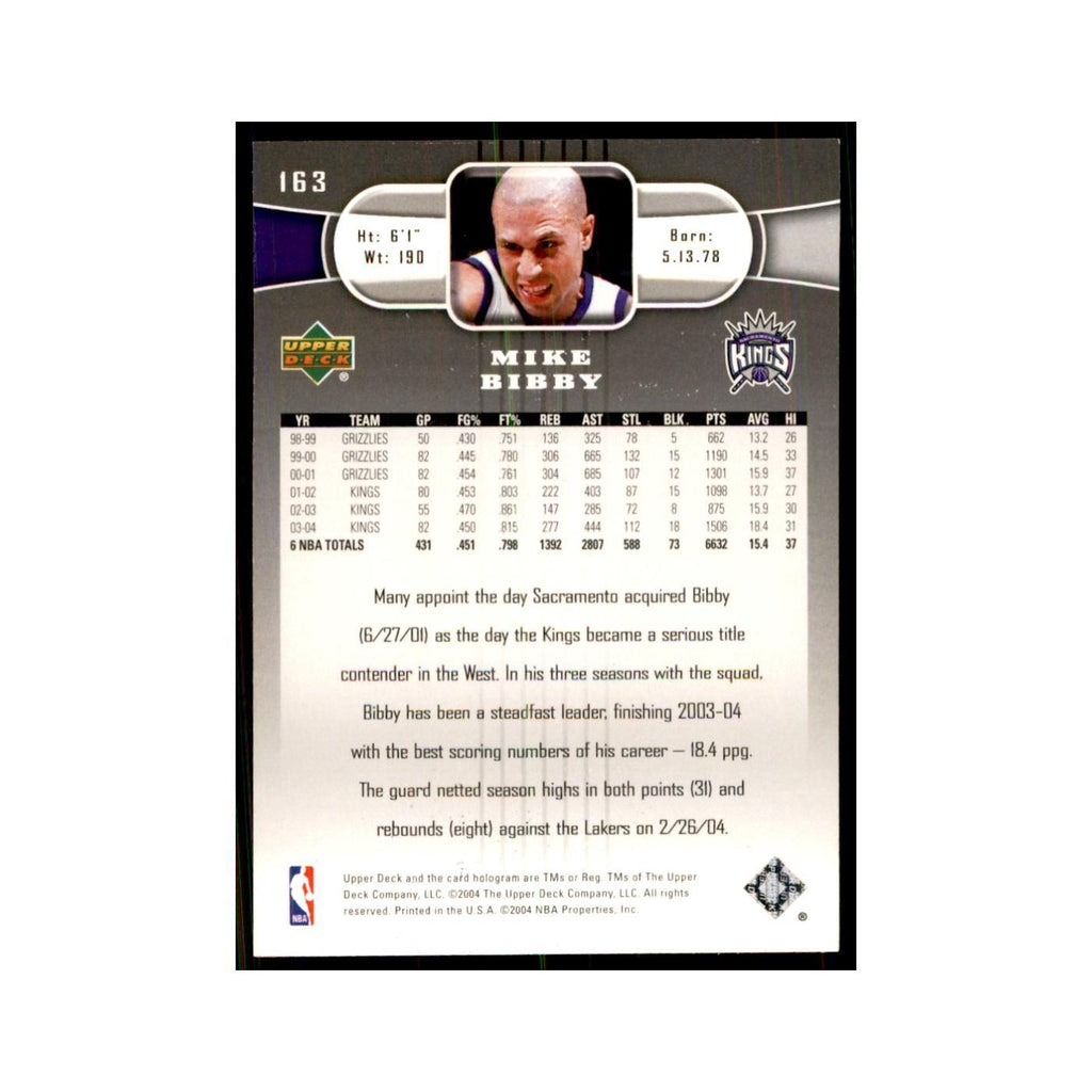 2004 Upper Deck Mike Bibby Kings #163