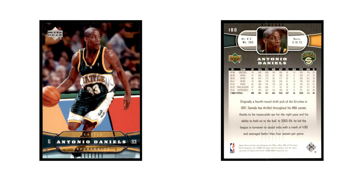 2004 Upper Deck Antonio Daniels Seattle SuperSonics #180